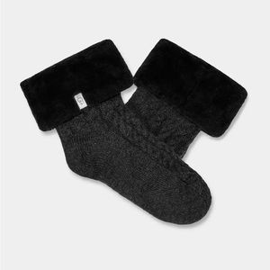 Ugg Lita Fleece Lined Black Socks SIZE SMALL/MEDIUM